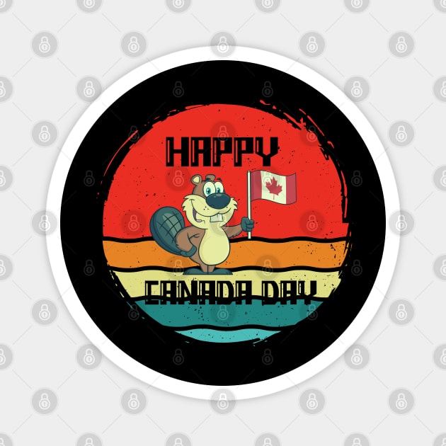 Celebrate Canada Day - Beaver And Flag Graphic For You Magnet by Akimatax